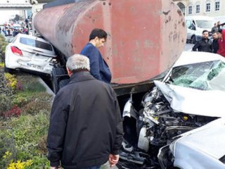Başakşehir'de tanker kaydı! Cadde savaş alanına döndü