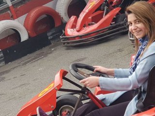 Go-kart pistinde feci kaza