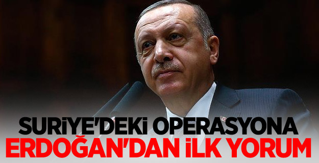 Suriye'deki operasyona Erdoğan'dan ilk yorum