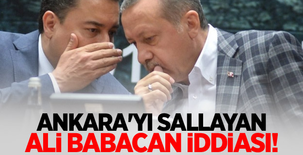Ankara'yı sallayan Ali Babacan iddiası!
