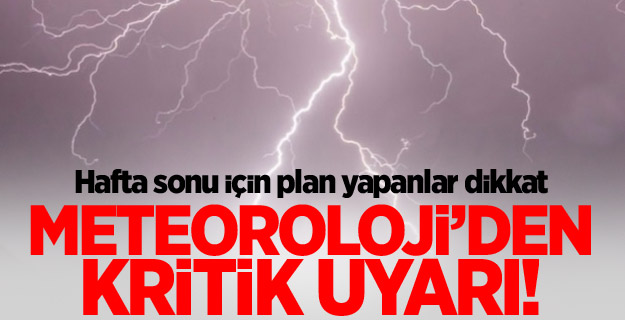 Meteorolojiden 17 ile uyarı!