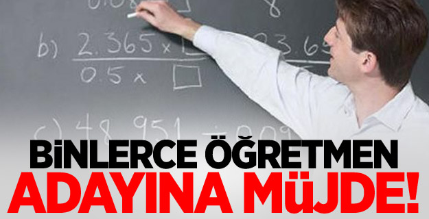 Binlerce öğretmen adayına müjde!