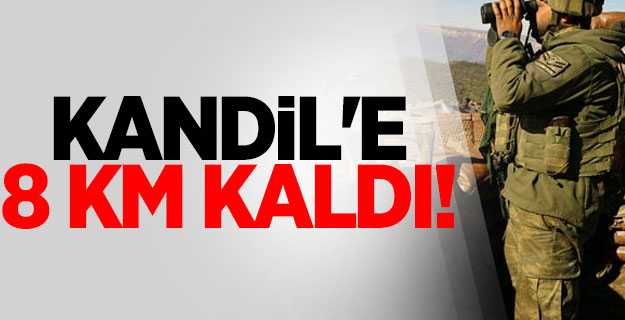 Kandil'e 8 KM kaldı!