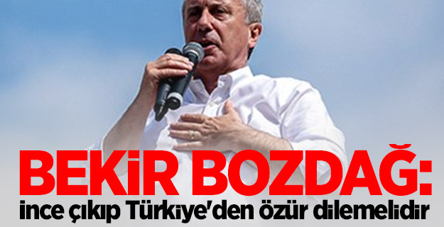 Hükümet: İnce çıkıp Türkiye'den özür dilemelidir