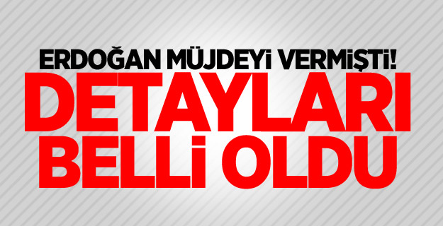 Erdoğan müjdeyi vermişti! Detayları belli oldu