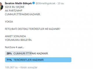 Melih Gökçek'ten muhalefete "terörist" benzetmesi