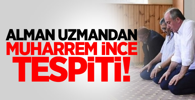 Alman uzmandan Muharrem İnce tespiti!