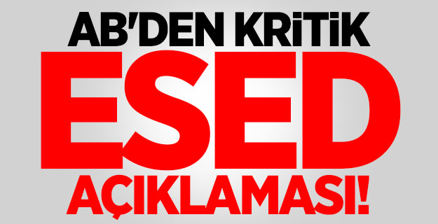 AB'den kritik Esed açıklaması!