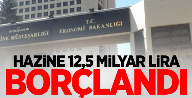Hazine 12,5 milyar lira borçlandı