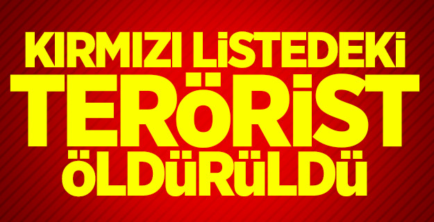 Kırmızı listedeki terörist öldürüldü