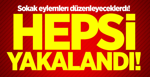 Sokak eylemleri düzenleyeceklerdi! Hepsi yakalandı