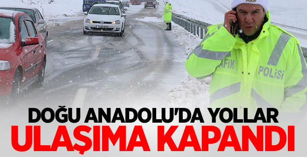 Doğu Anadolu'da yollar ulaşıma kapandı