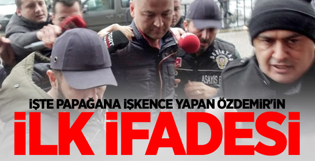 İşte Papağana işkence yapan Özdemir'in ifadesi