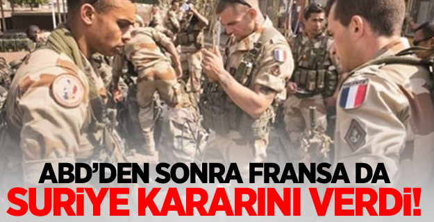 Fransa'dan Suriye açıklaması