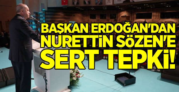 Başkan Erdoğan'dan Nurettin Sözen'e sert tepki!