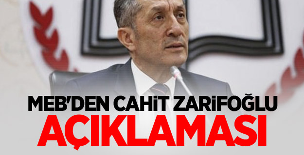 MEB'den Cahit Zarifoğlu açıklaması