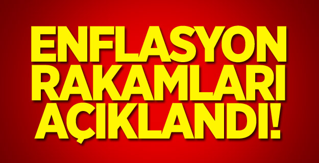 Enflasyon rakamları açıklandı