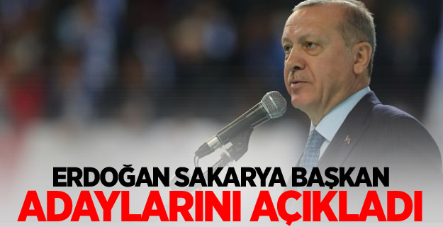 Erdoğan Sakarya başkan adaylarını açıkladı