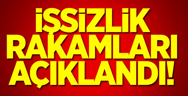 İşsizlik rakamları açıklandı!