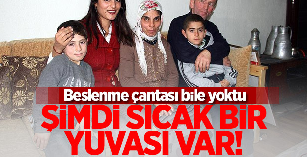 Beslenme çantasız okula gelen öğrenci sıcak yuvaya kavuştu