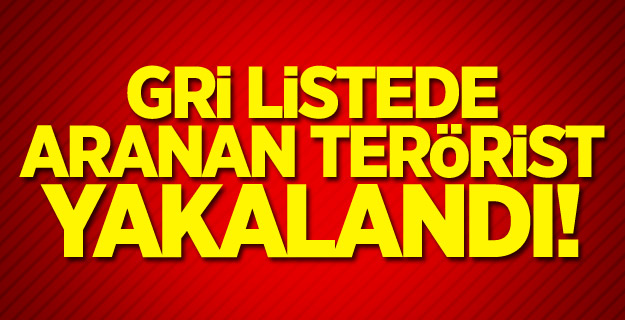 Gri listede aranan terörist yakalandı!