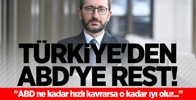 Türkiye'den ABD'ye rest!