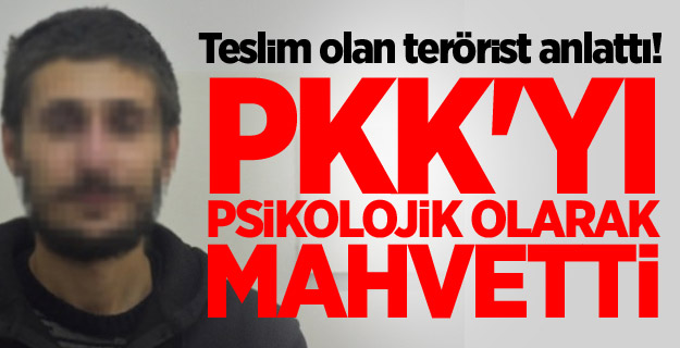 Teslim olan terörist anlattı! PKK'yı psikolojik olarak mahvetti