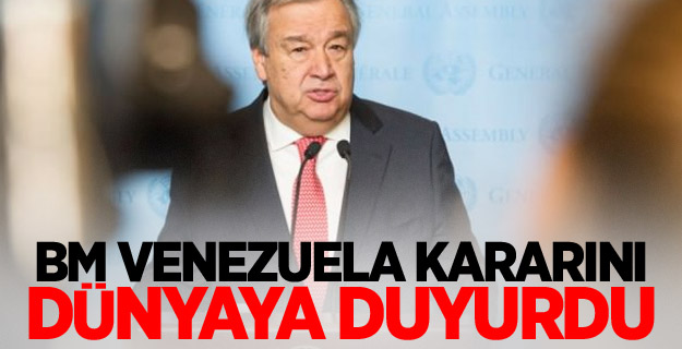 BM Venezuela kararını dünyaya duyurdu