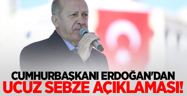 Cumhurbaşkanı Erdoğan'dan ucuz sebze açıklaması!