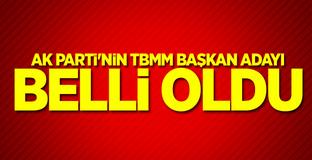 AK Parti'nin TBMM Başkan adayı belli oldu