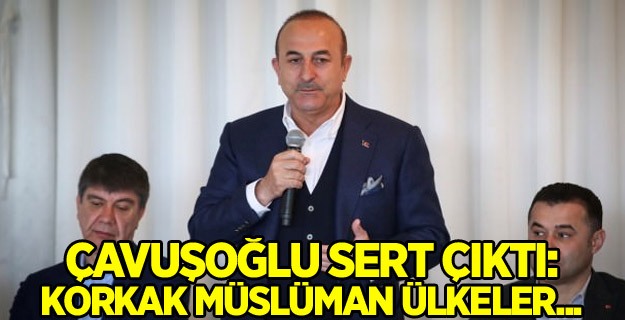 Çavuşoğlu sert çıktı: Korkak Müslüman ülkeler...