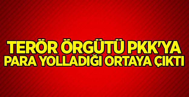 Terör örgütü PKK'ya para yolladığı ortaya çıktı