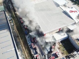 İstanbul Hadımköy'de fabrikada yangın