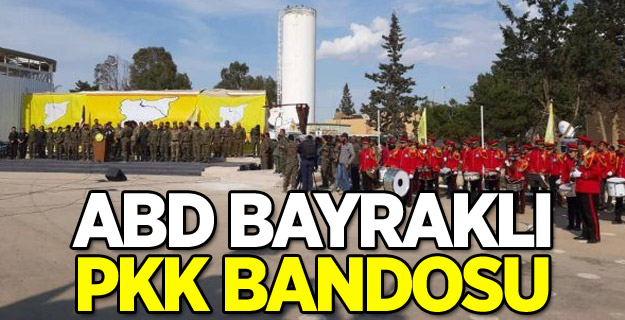 ABD bayraklı PKK bandosu