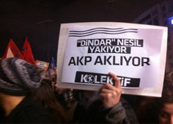 Taksim'de Sivas protestosu