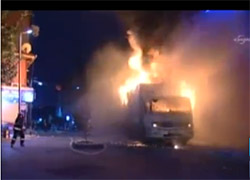 HAİNLER İSTANBUL'DA KAMYON YAKTI