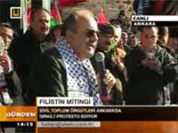 ONBINLERIN ANKARA'DAN İSRAIL'E LANET MITINGI