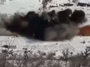 Teröristlerin Mühimmat Deposu Böyle Yerle Bir Edildi