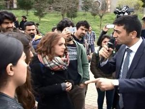 'Kürdistan' sloganı atan gruba polisten tokat gibi cevap
