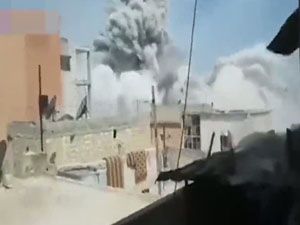 Suriye'de camiyi böyle vurdular!