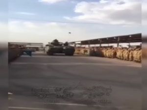 Cerablus'a giden tanklar böyle uğurlandı!